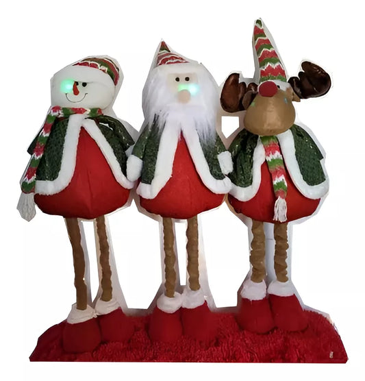 Pack 3 Munecos Navidad 95cm